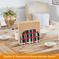 thumbnail image 6 of Yayeee Napkin Holder for Table Kitchen Paper Tissue Organization, Green Plaid, 6 of 8