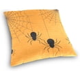 thumbnail image 3 of 4 Spiders On Yellow Wall Velvet Plush Throw Pillow Cushion Case Cover - 16" x 16" - Invisible Zipper Home Decor Floral for Couch Sofa No Insert, 3 of 5