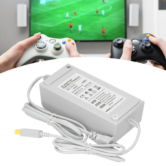 Chargeur de Manette de Jeu, Adaptateur d'Alimentation Portable Gamepad Prise Légère et Jouer 15V 2A pour WIIU 15V 5A Gamepad