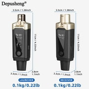 Depusheng T9 Professional Wireless Transmitter and Receiver XLR Microphone Wireless System for Dynamic and condenser Microphone Audio Mixer, With 48V phantom power