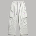 thumbnail image 2 of CONZONE Mens Baggy Cargo Pants Wide Leg Hiking Pants for Men Trendy Elastic Waist Graphic Outdoor Joggers Pant With Pockets, 2 of 4