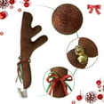 thumbnail image 2 of Car Reindeer Antler Decorations,Vehicle Xmas Decorations Auto Decoration Reindeer Kit with Jingle Bells Rudolph Reindeer Red Nose and Tail for Car Accessories Christmas Antlers, 2 of 6