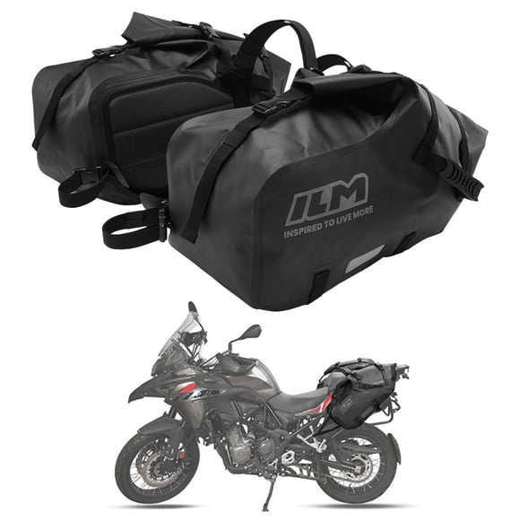 ILM Motorcycle Saddlebags Waterproof Motorbike Side Bags Panniers Large Capacity 48L(24L*2) Adventure Dual Sport BS3