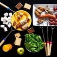 thumbnail image 3 of Marshmallow Roasting Sticks, Skewers Telescoping Rotating Forks Set Of 8 Hot Dog Fire Pit Outdoor Fireplace Campfire Accessories- Extendable Steel Fork Camping, 3 of 7