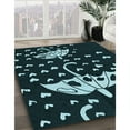 thumbnail image 2 of Ahgly Company Indoor Square Patterned Deep-Sea Green Area Rugs, 3' Square, 2 of 6