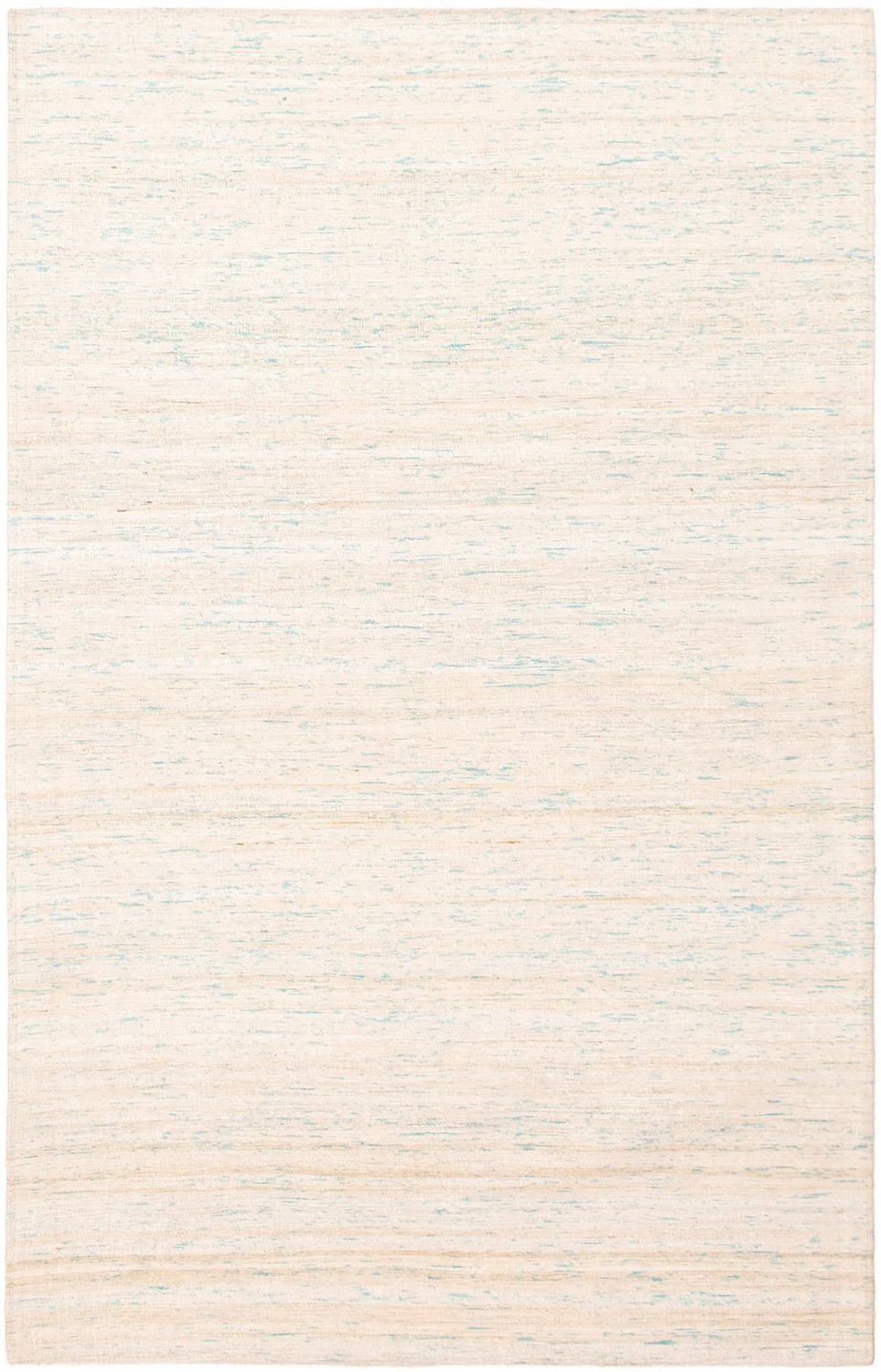 ECARPETGALLERY 5'1" x 8'0" Transitional Collage Handmade Area Rug for Living Room, Dining Room and Bedroom in Ivory