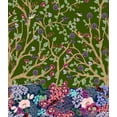 thumbnail image 1 of Soimoi polyester Crepe Fabric Dry Tree,Leaves & Flower Panel Print Sewing Fabric Yard 42 Inch Wide, 1 of 1