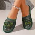 thumbnail image 3 of Dakaela Women's Fishnet Mesh Flat Sandals Closed Toe Slip on Mule Slides with Flower Backless Loafers Summer Shoes Size 6-9, 3 of 8