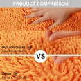 thumbnail image 2 of Wattne Plush Chenille Bath Rugs Extra Soft and Absorbent Microfiber Shag Rug, Non-Slip Runner Carpet for Tub Bathroom Shower Mat Orange 16" X 24", 2 of 8