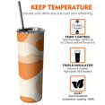 thumbnail image 6 of 20oz Orange Modern Art Geometric Skinny Tumblers Stainless Steel Tumbler with Lid and Straw,Vacuum Insulated Double Wall Travel Tumbler Cups with Cleaning Brush for Coffee,Tea, 6 of 6