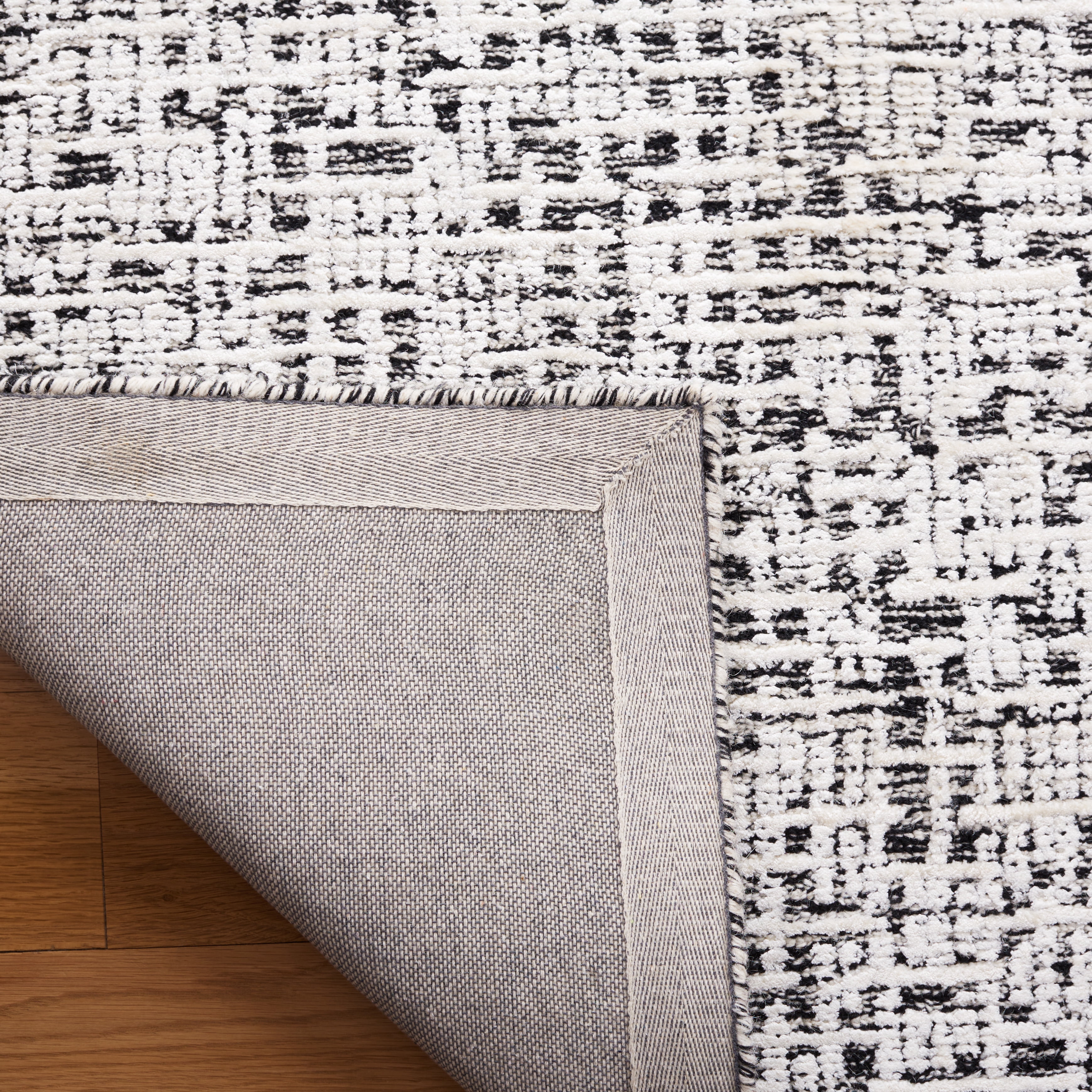 SAFAVIEH Glamour Ida Abstract Area Rug, Black/Ivory, 8' x 10'