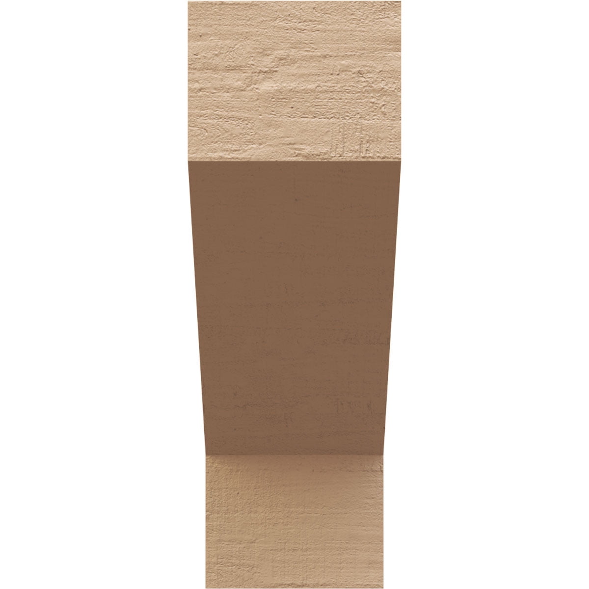 6"W x 12"D x 18"H Classic Clemmons Rough Cedar Woodgrain TimberThane Corbel, Primed Tan