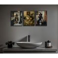 thumbnail image 4 of Gothic Bathroom Canvas Wall Art Black Cat and Witch Reading Book in Bathtub Poster Prints Dark Academia Wall Decor picturesfor Bathroom Gallery Toilet Restroom Home Decoration, 4 of 6