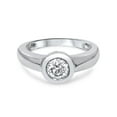thumbnail image 4 of 1ct Bezel Set Solitaire Diamond Engagement Ring 14K White Gold Round, 4 of 4