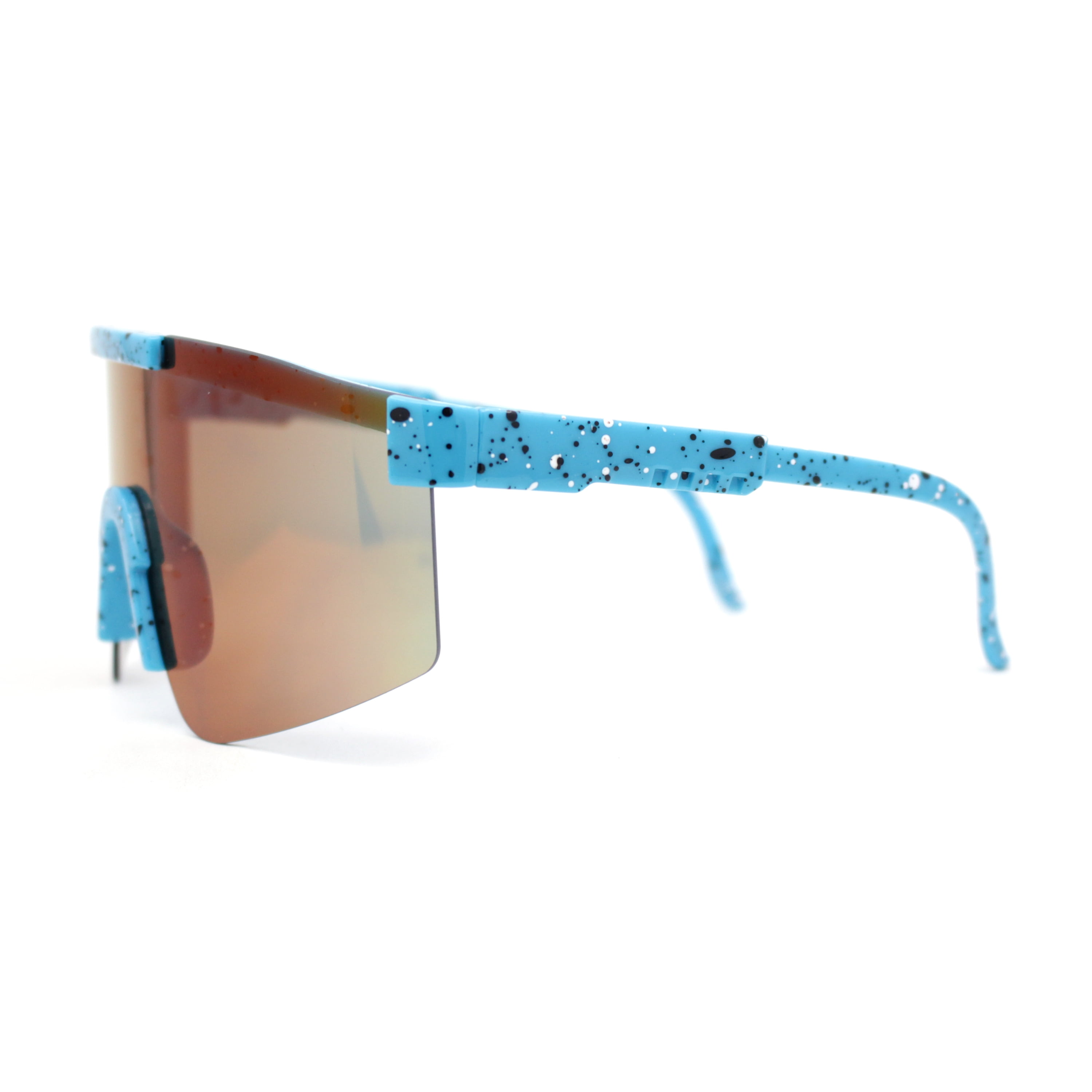 SA106 Boys Kids Oversize Rimless Sport Sunglasses, Blue