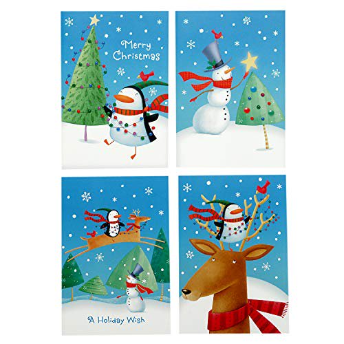 Image Arts Christmas Boxed Cards Assortment, Christmas Penguin with Holiday Fr..