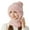 Pink, variant on Waroomhouse Women Winter Hat with Integrated Scarf Thick Warm Plush Lining Knitted Windproof High Elasticity Full Protection Outdoor Travel Cold Weather Cap