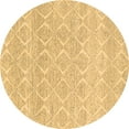thumbnail image 1 of Ahgly Company Indoor Round Solid Brown Modern Area Rugs, 3' Round, 1 of 4