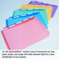 thumbnail image 5 of Ultimate Office PocketFile™ Clear Poly Document Folder Project Pockets, 5th-Cut, Letter Size, in 5 Assorted Colors, Set of 25, 5 of 7