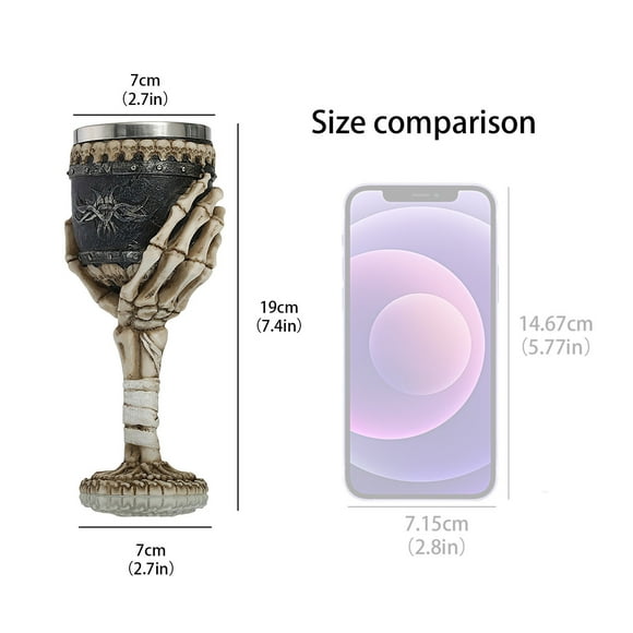 asddcavvf 3D Stereo Stainless Steel High-foot Mug Resin Mug Vintage Soup Mug Set Wide Bottom Coffee Mug Glass