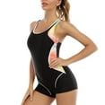 thumbnail image 3 of Patlollav Sports Swimwear Conservative Women Boyleg One Piece Water Aerobic Competitive Bathing Suit, 3 of 6