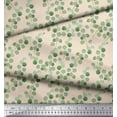 thumbnail image 3 of Soimoi White Cotton Duck Fabric Leaf Leaves Printed Fabric 1 Yard 58 Inch Wide, 3 of 3