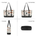 thumbnail image 6 of FORMRS Canvas Laptop Tote Bag for Women with 15.6" Computer Compartments Shoulder Handbag, Cartoon Gray Houses, 6 of 7