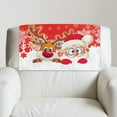 thumbnail image 3 of Xixirimido Cute Santa Reindeer Christmas Style Recliner Headrest Protector Leather Headrest Cover for Recliner Chair Sofa Couch Head Covers for Sofa Furniture Protectors, 3Pcs, 3 of 7