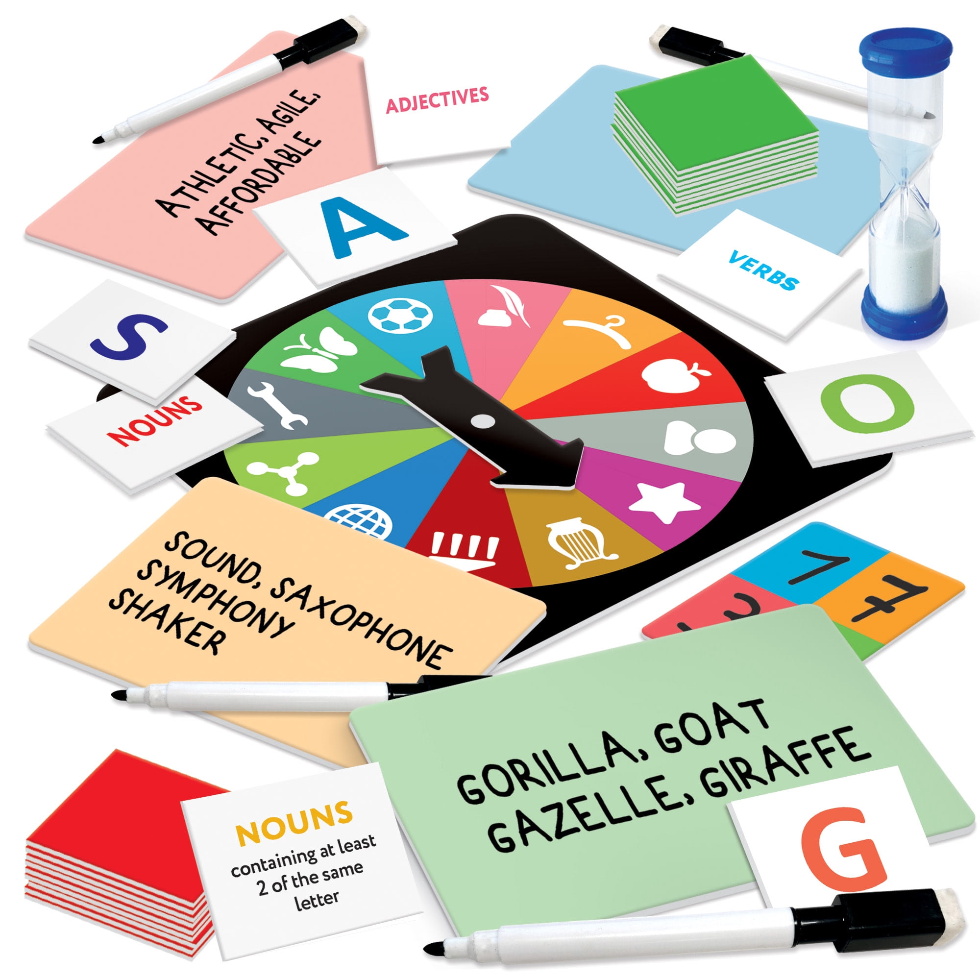Ludic Nomen - The Word Chain Game, Letter & Category Matching, Strategy Party Board Game, Test Your Vocabulary & Creativity, Family Age 8+, 2-4 Player