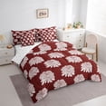 thumbnail image 3 of Homewish Retro Flowers 7 Pieces Bedding Comforter Set for Teens Boys Girls,Chic Floral Blossoms Full Bedding Set Lightweight,Exotic Vintage Style Fitted Sheet Flat Sheet,Lightweight Room Decor, 3 of 8