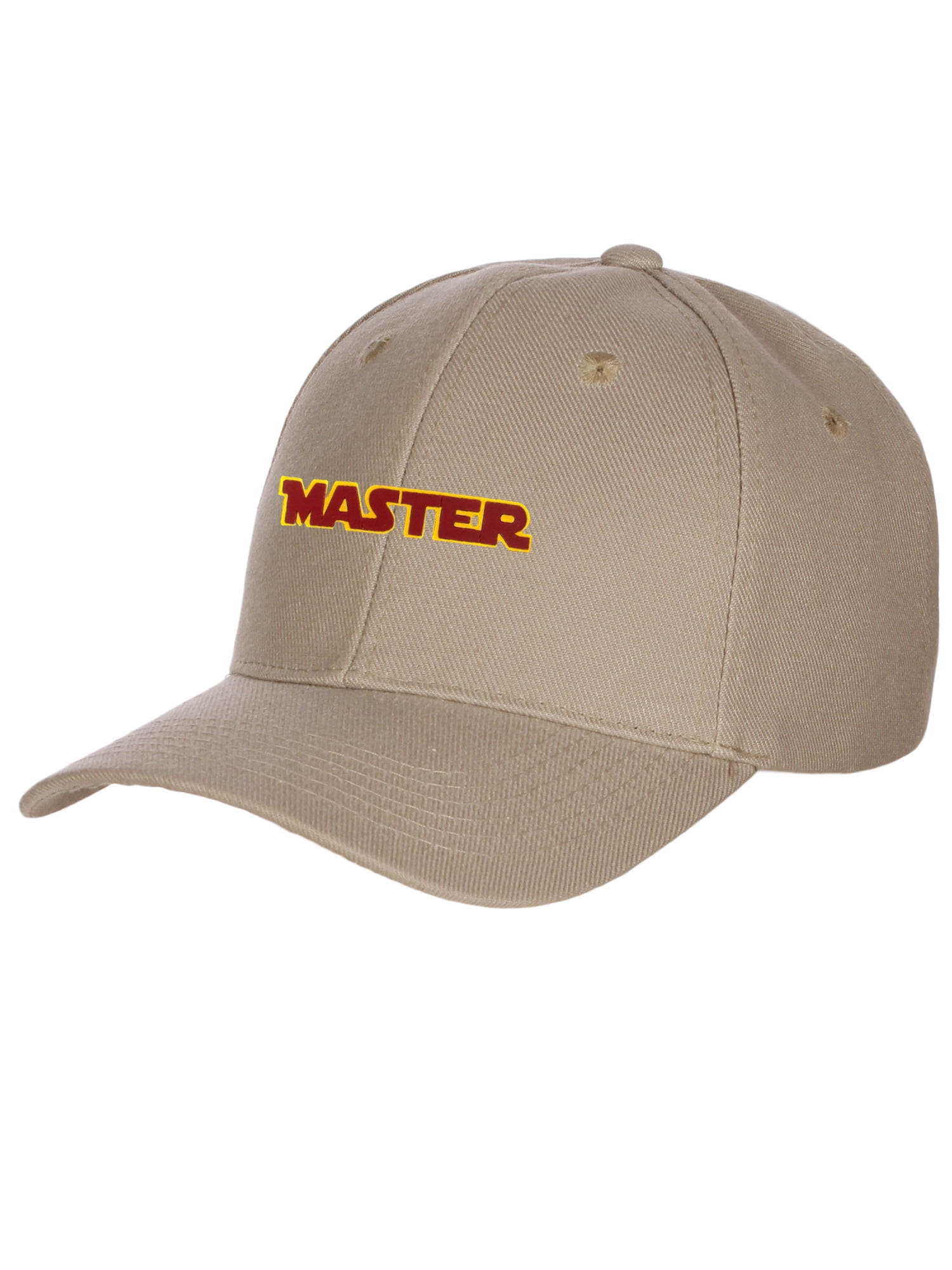 I\u0026W Hatgear Premium 3D Raised Master and Apprentice Baseball Hat Cap Structured Adjustable, Master Khaki Hat, Red/Yellow, Infant Unisex, Size: One