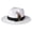 white, variant on Men's Feather Trim Wide Brim Fedora Hat: British Vintage Gentleman Cap for Business Party Daily, Unisex
