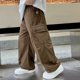 thumbnail image 2 of Odeerbi 5-16 Años Niños Cargo Pantalones Athletic Deportes Pantalones Pierna Ancha Primavera Color Sólido Suelto Pantalones de Trabajo Con Múltiples Bolsillos, 2 of 6