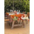 thumbnail image 2 of Outdoor Tablecloth with Umbrella Hole and Zipper, Thanksgiving Orange Pumpkins Rectangle Table Cloth 60x120 Inch Waterproof Tablecloth, Fall Leaves Autumn Rustic Picnic Table Cover for Patio Camping, 2 of 7