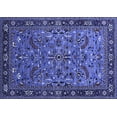 thumbnail image 1 of Ahgly Company Machine Washable Indoor Rectangle Oriental Blue Industrial Area Rugs, 7' x 10', 1 of 4