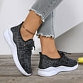 thumbnail image 4 of Rokment Graphic Walking Running Shoes for Women Men Unisex Lightweight Breathable Mesh Memory Foam Orthopedic Nursing Work Flat Sneakers Black Size 7.5, 4 of 7
