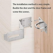 RKZDSR Stainless Steel Right Angle Door Lock Hasp: Extra Thick 90 Degree Turn Style, Complete with Screws.