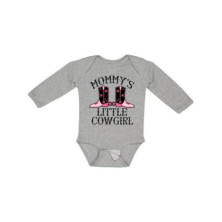

Inktastic Mommy Little Cowgirl Baby Clothes Gift Baby Girl Long Sleeve Bodysuit