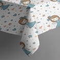 thumbnail image 3 of White Girl Dance Pattern Rectangle Tablecloth 60"x84",Waterproof Polyester Rectangle Table Cloth, Wipeable Spillproof Polyester Tablecloth for Dining, Camping, Indoor and Outdoor, 3 of 5