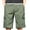 Olive Green, variant on Lovskoo Cargo Shorts for Men Trendy Multi Pockets Casual Summer Solid Color Zipper Shorts Drawstring Cuffs Pants Khaki