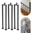 thumbnail image 4 of Dwellnix 3 Carbon Steel Stair Balusters Modern U shaped Metal Spindles Stairs Black, 4 of 8
