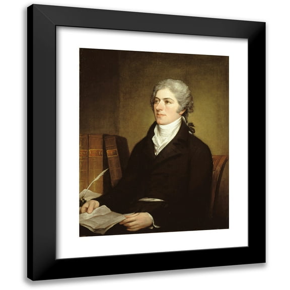 John Trumbull 12x14 Black Modern Framed Museum Art Print Titled - William Brown (1804-8)