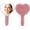 All Pink, variant on Large Rhinestone Handheld Mirror Heart Bling Glitter Cosmetic Dazzling Portable Hand Mirrors with Handle for Women Wedding Silver White