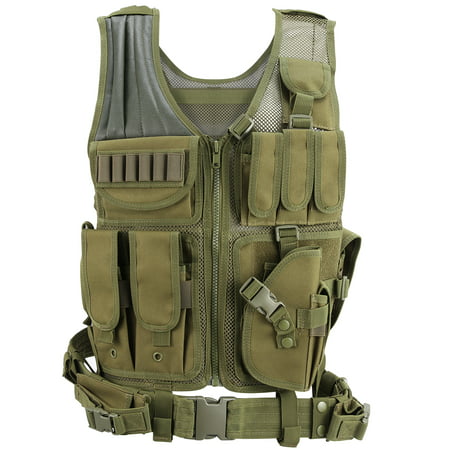 Barbarians Tactical MOLLE Vest Lightweight Military Assault Bug Out Vest (Best Sporting Clay Shooting Vest)