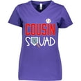 thumbnail image 3 of Inktastic Cousin Squad Baseball and Bat Women's V-Neck T-Shirt, 3 of 5
