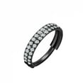 thumbnail image 2 of APIPEE Titanium Micro Cubic Zirconia Hinged Nose Hoop Ring Body Jewelry Unisex, 2 of 5