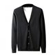 thumbnail image 1 of Mens Cardigan Sweater Casual Button Down Long Sleeve V-Neck Cable Knit Sweaters Autumn Coats Knit Tops Jackets Black, 1 of 5