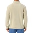 thumbnail image 3 of SUDADERA DE FORRO POLAR DE MANGA LARGA CON MEDIA CREMALLERA Y CUELLO ALTO PARA HOMBRE INSPIRE CHIC COLOR SÓLIDO TALLA L CAQUI, 3 of 6
