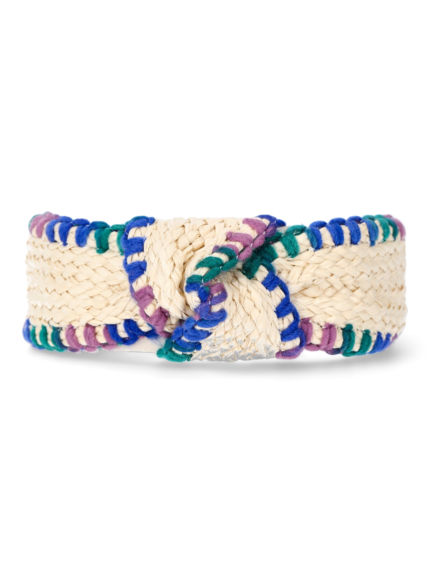 Time and Tru Women's Whipstitch Headband, Blue