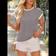 thumbnail image 4 of Camisetas de Corta para Mujer, Color Gris, Talla XL, 4 of 7